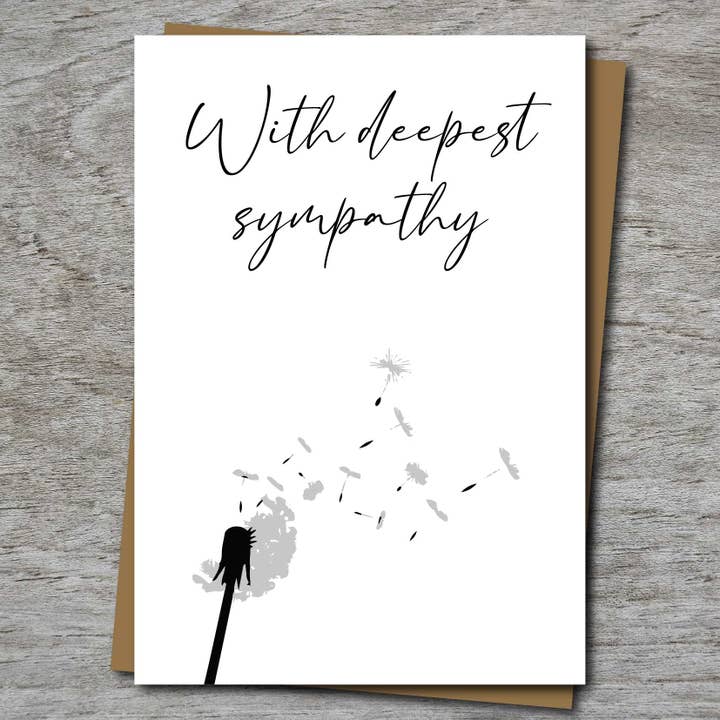 Med dybeste Sympati Card for engroshandel hos Maya Rose Creations