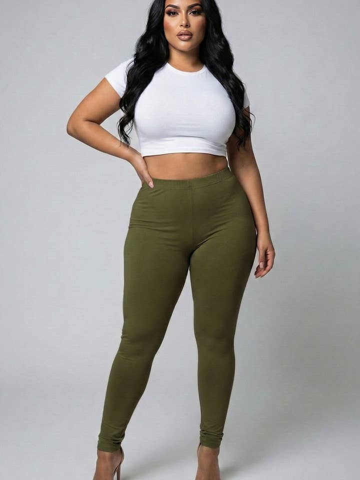 CAPELLA APPAREL - Wholesale Athletic/Lounge Leggings - Women's - Plus Basic Solid Leggings12