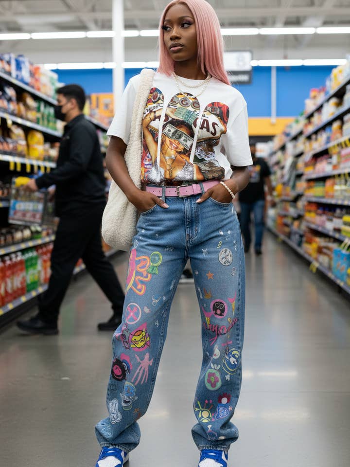 Spendera pengar i Las Vegas! Skateboardtryckt boxig oversized T-shirt för wholesale av NOISSEY