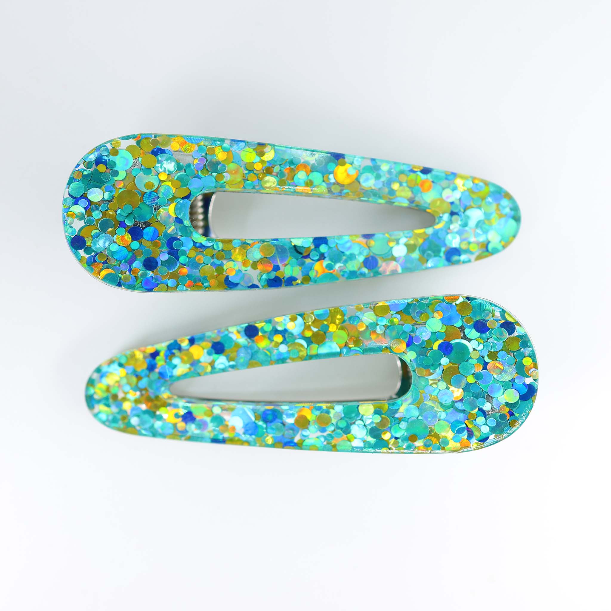 Verdant Moon - Wholesale Hair Clip - Women's - Glitter Hair Clips — Pink, Champagne, Lime Green, Teal, Blue, Black/Pink, Magenta3