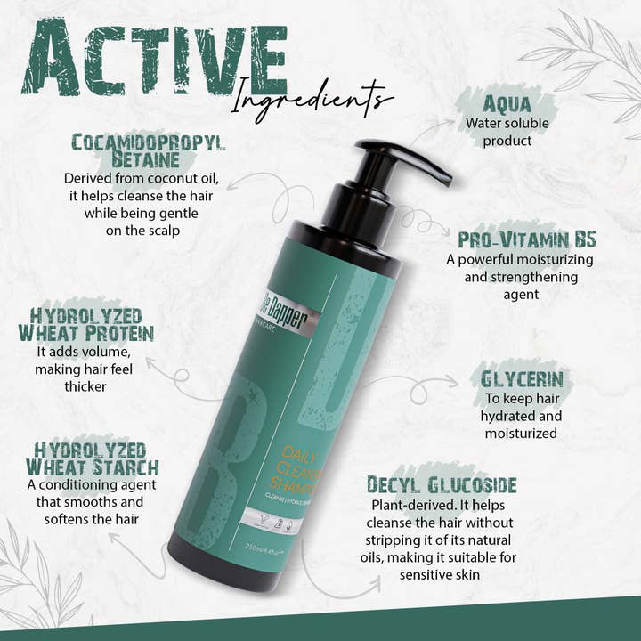 Be Dapper – Champô por atacado – Champô de Limpeza Diária - Vegan | SLS Free | 250ml3