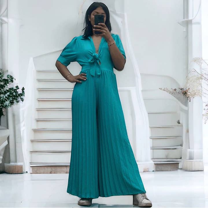 Blå jumpsuit til kvinder for engroshandel hos LS GROUP