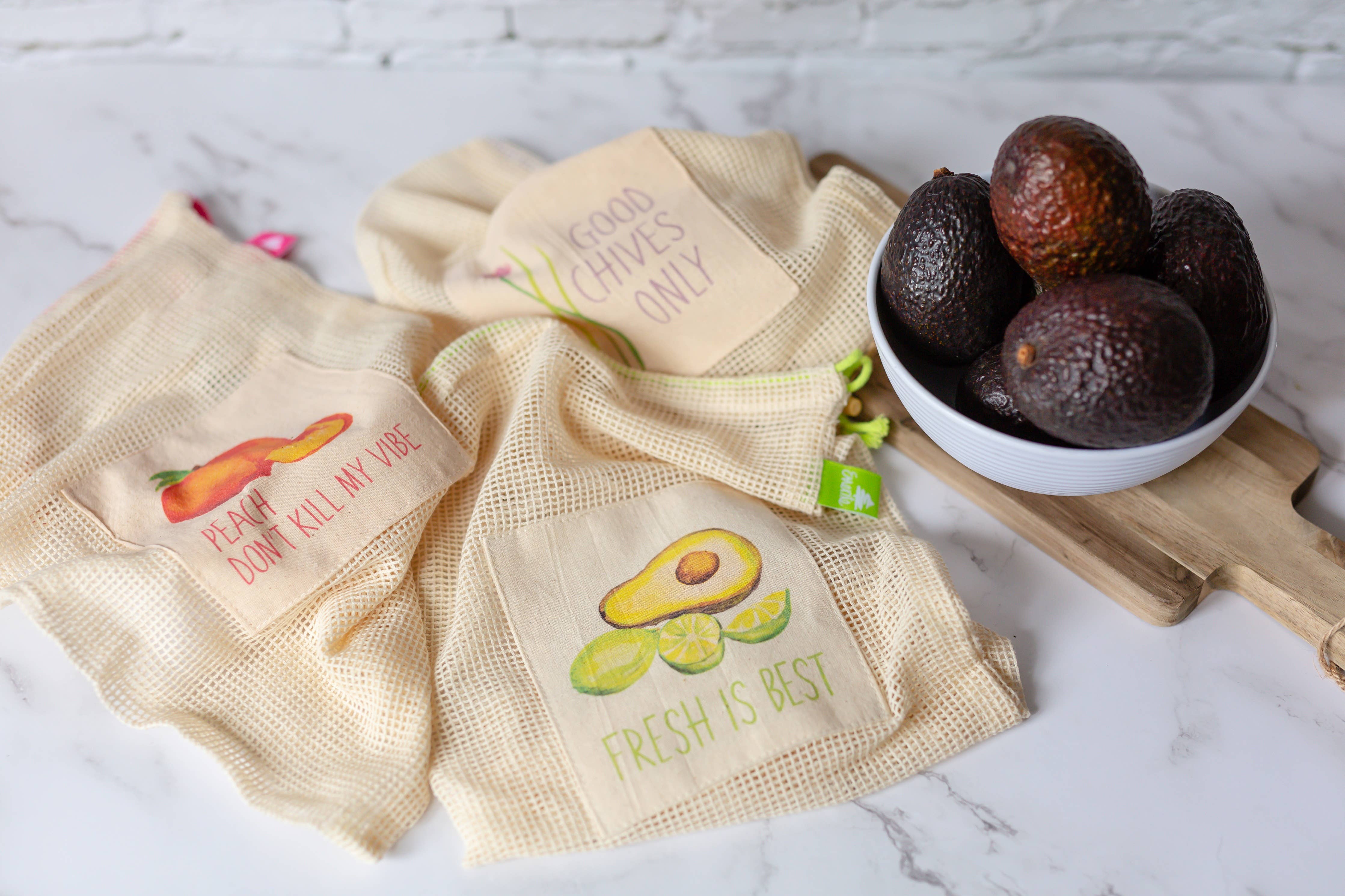 Everite Design - Wholesale Grocery/Shopping Bag - Reusable Produce Bag - Fresh Is Best1