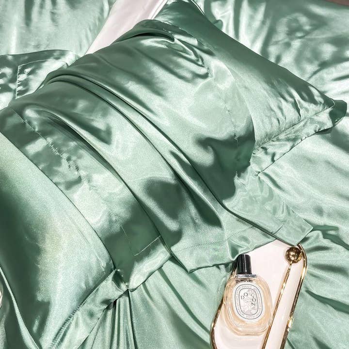 SueSilkHK - Wholesale Hoofdkussenhoes/met rits - Set van 2 satijnen kussenslopen voor haar en huid, 20 x 30 inch (50 x 76 cm), glanzende kussensloop met envelopsluiting, handgemaakte zijden kussensloop, cadeau voor haar12