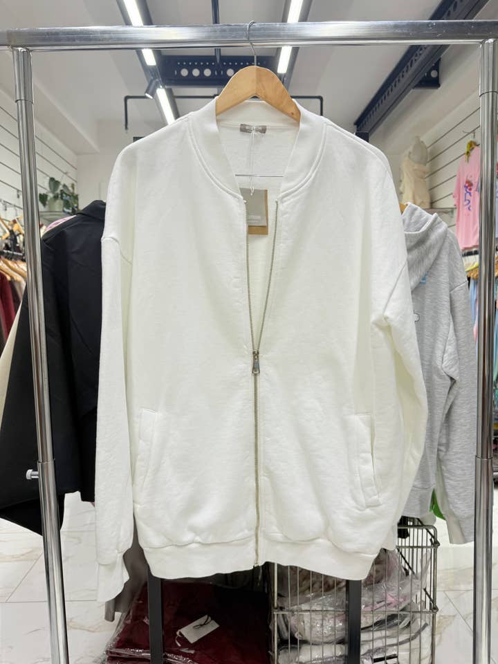 Chilli Girl Collection - Wholesale Sweatshirt - Women's - Oversize bomber style fleeced zip sweatshirt 5