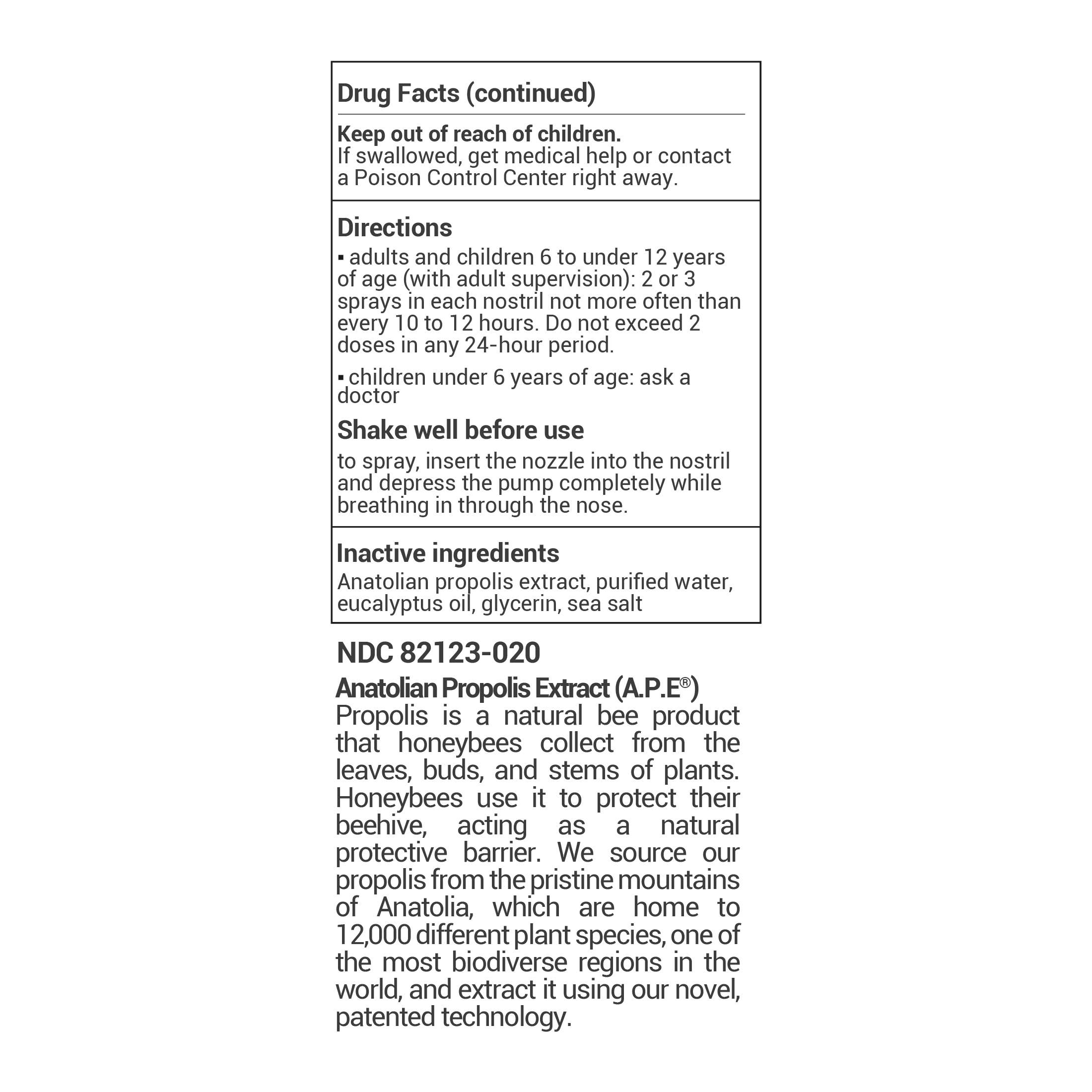 BEE&YOU - Wholesale Nasal Care - Propolis Nasal Spray, 1 fl oz5