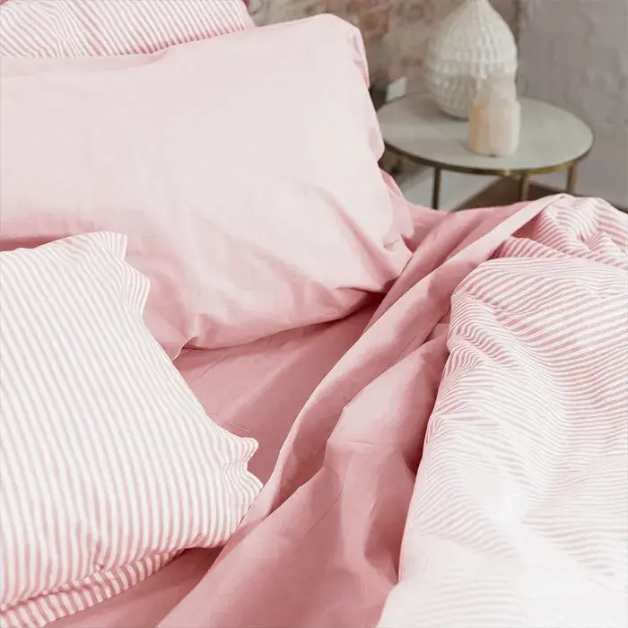 Melange Plain Blush King Percale Sheet Set for wholesale on Faire3