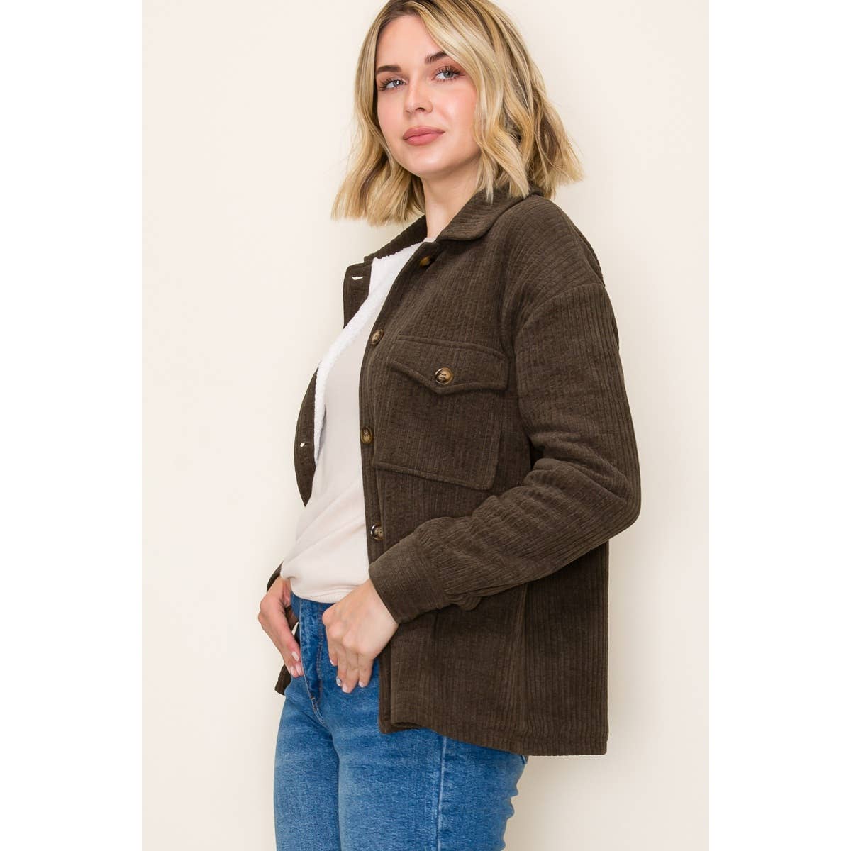 STACCATO - Wholesale Jas - Dames - CORDUROY JAS MET BONTRAND3