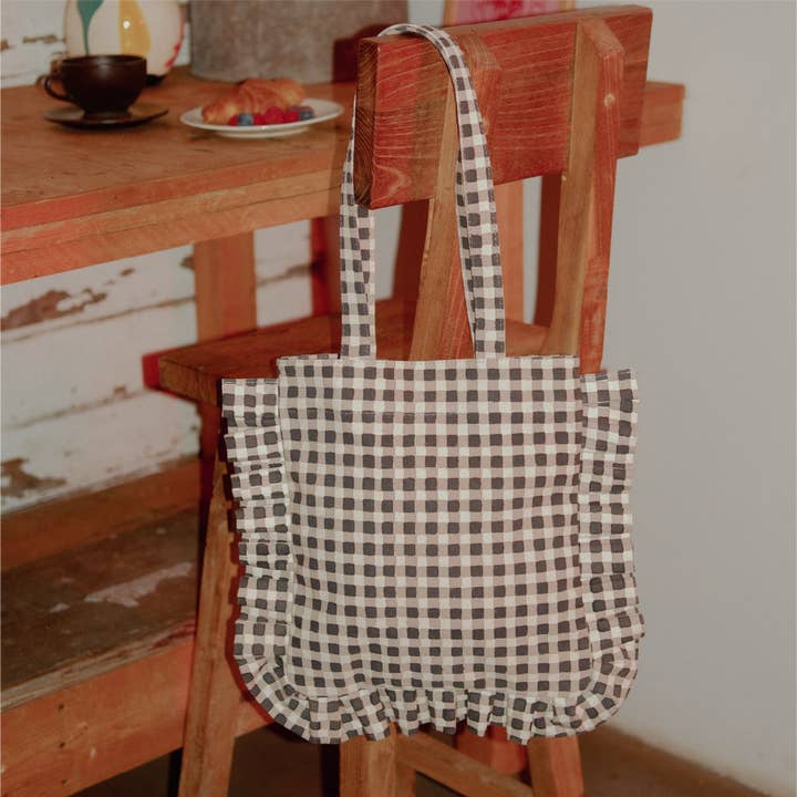JOYN - Wholesale Tote Bag - Women's - Momo Tote - Ink Gingham 2