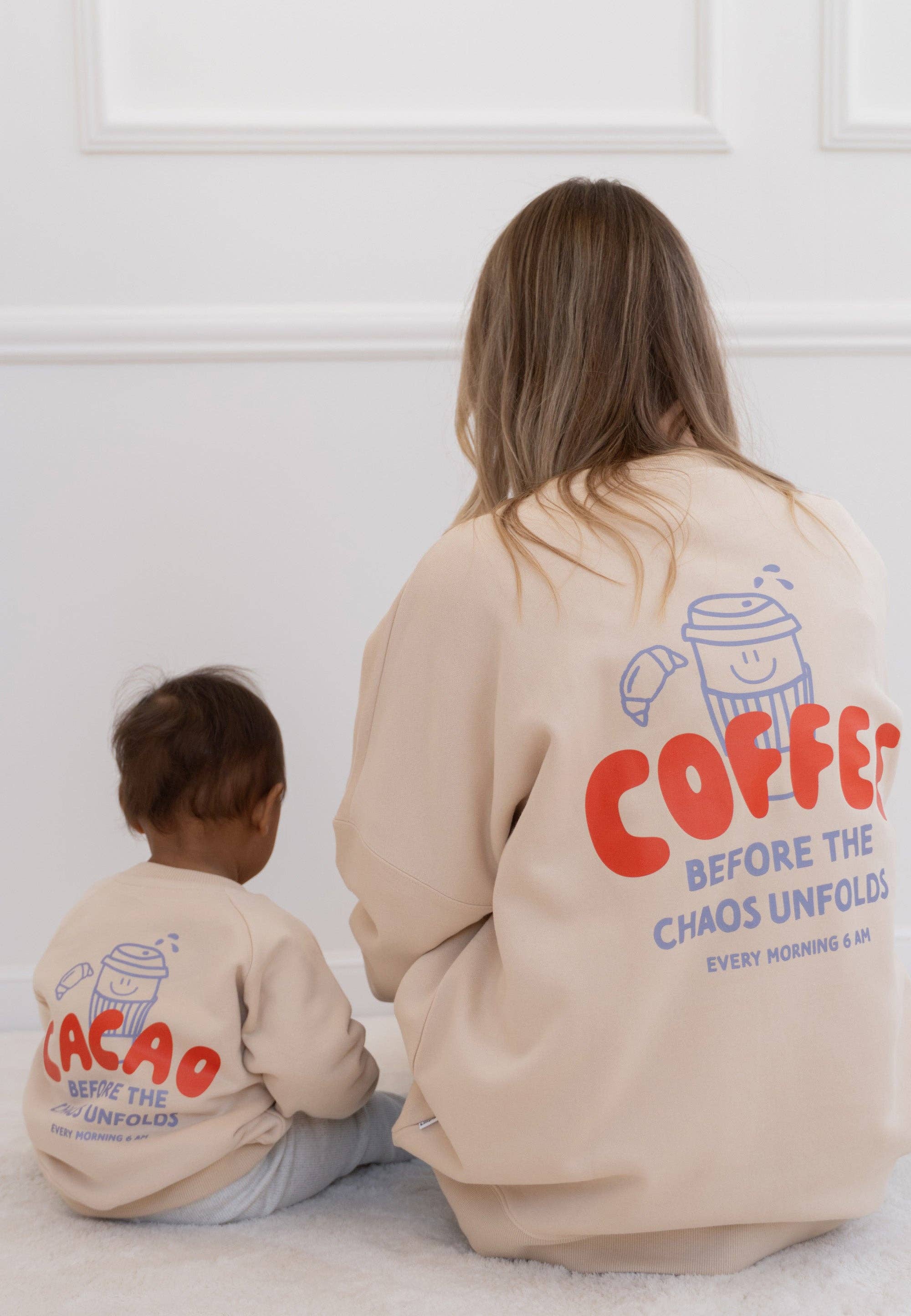 Liliput - Wholesale Mommy & Me Sets - Cacao before Chaos Sweatshirt beige Mini and Me Edition2