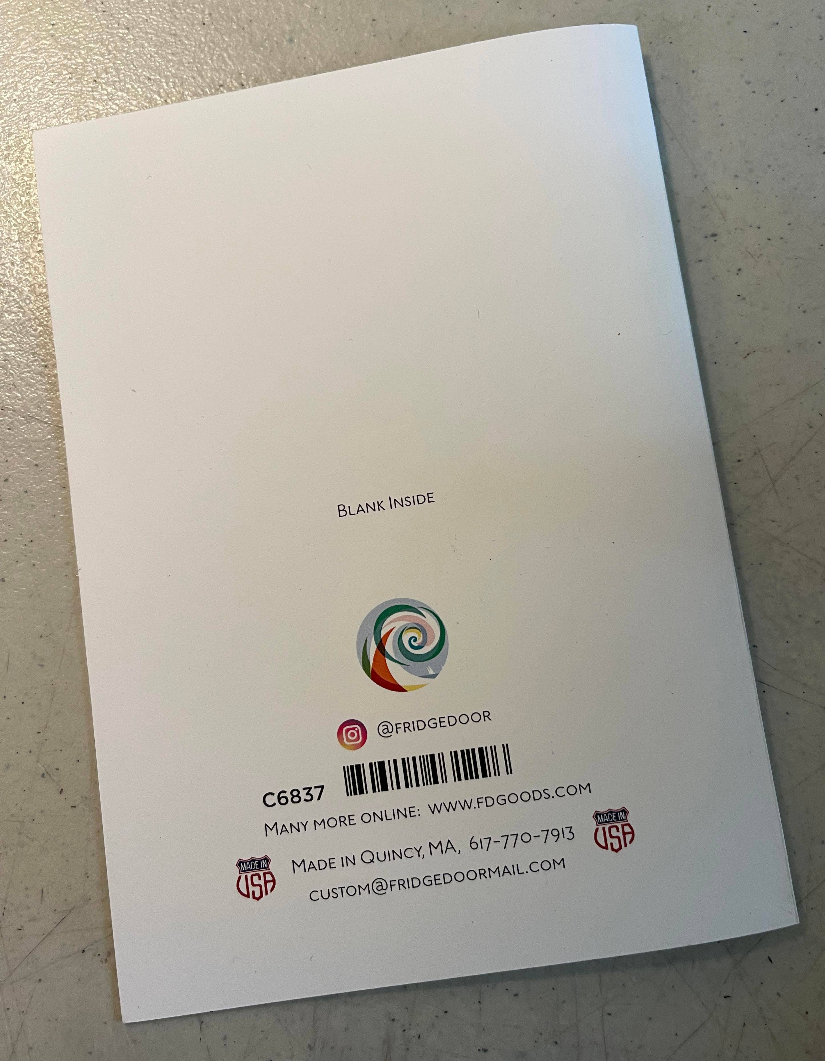 Fridgedoor – Großhandel Grußkarten für den Alltag – 5'' x 7'' Grußkarte "Ihre Idee könnte die Welt bewegen"1