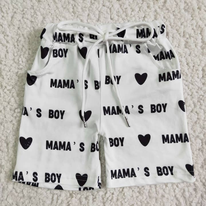 Short d'été noué cœur pour bébé maman pour la vente par Aier Wholesale