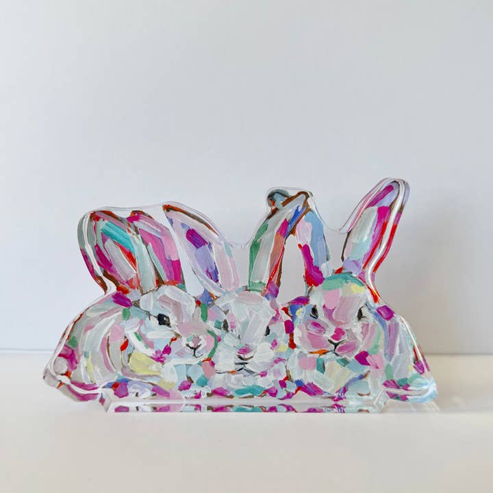 Chelsea McShane Art - Wholesale Decorative Tabletop Object - “Hip Hap Hop” acrylic shelfie