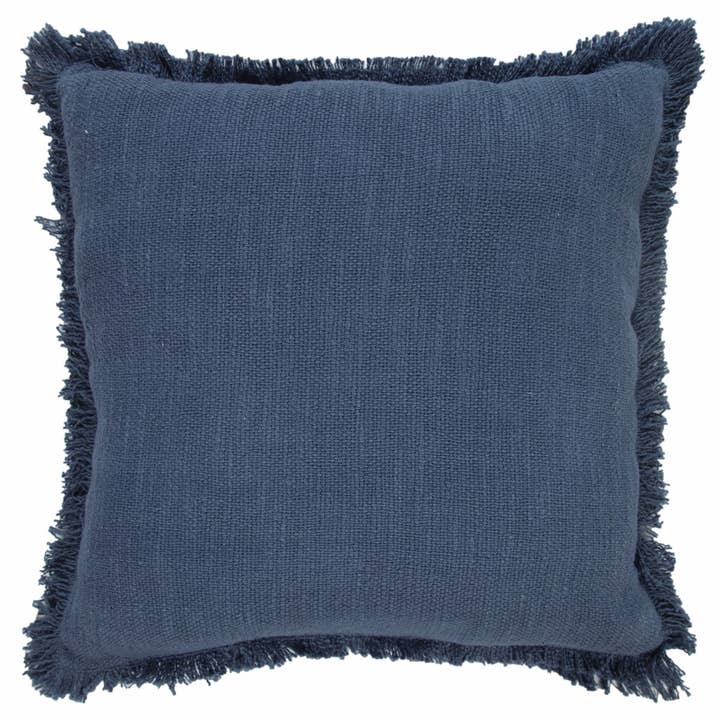 20" X 20" Navy Blue 100% Cotton Zippered Pillow for wholesale by HomeRoots
