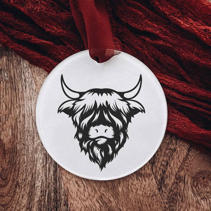 Décoration en acrylique Highland Cow pour la vente par The House of Lumber