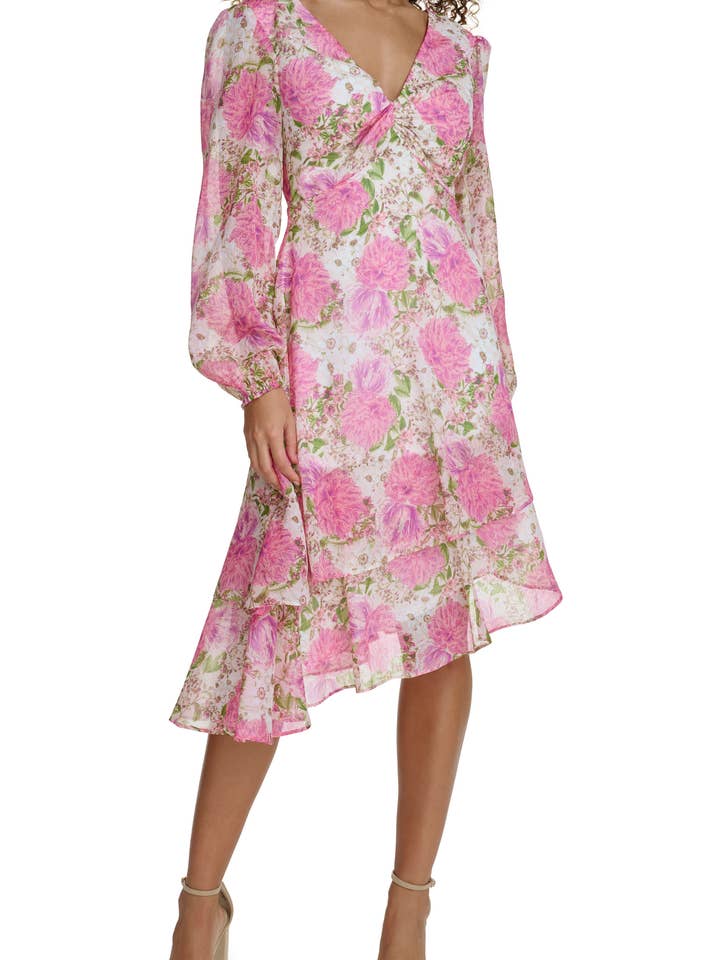 Siena- Vestido Estampado Shimmer Yoryu por atacado de Kensie & Siena