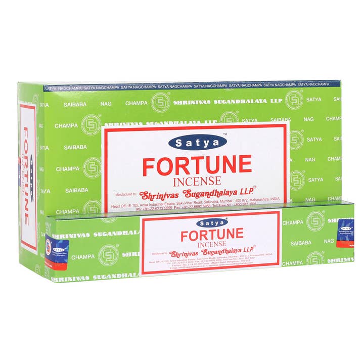 12 Packs of Fortune Incense Sticks by Satya for wholesale by Something Different Wholesale