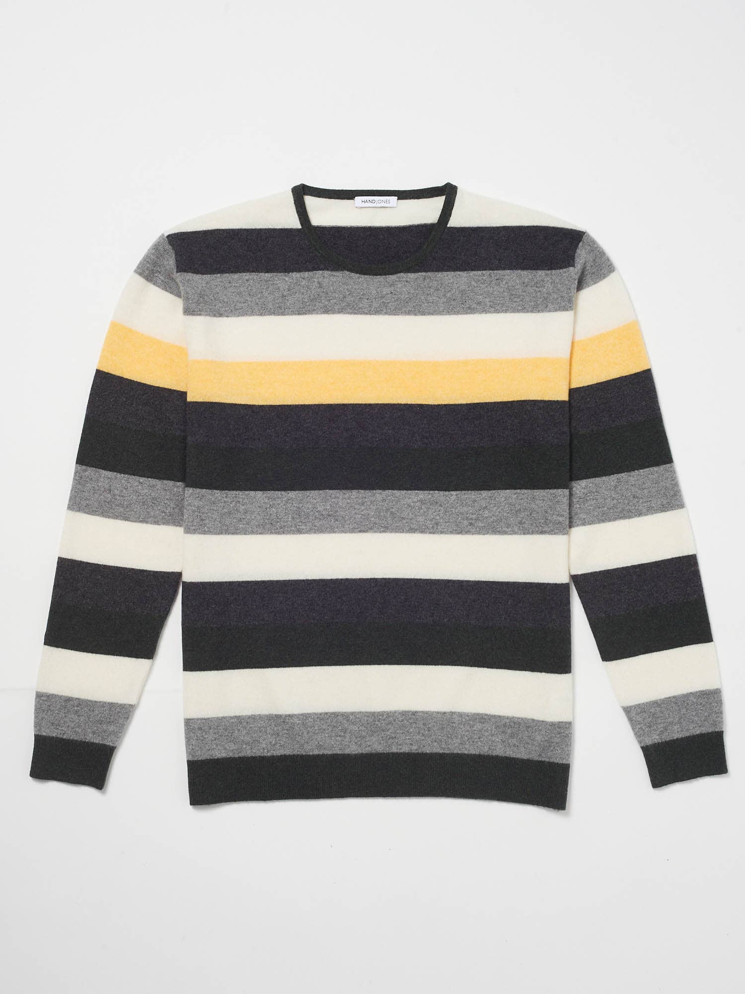 Hand and Jones – wholesale Knitted jumper – Men′s – Cashmere Stripe Sweater7