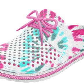 Sabots Air Walk #8025W pour femmes, New Tie Dye pour la vente par Cromer Mfg. Co.