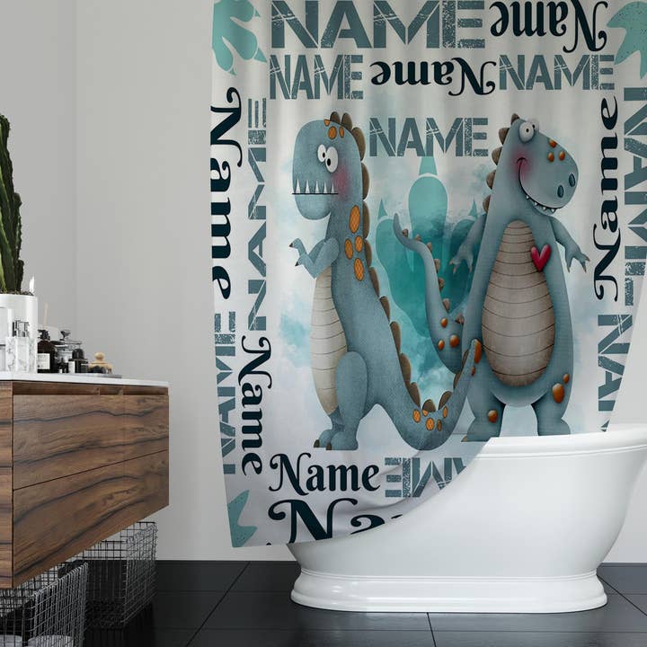 Dinosaur Shower Curtain for wholesale by B2U Decor