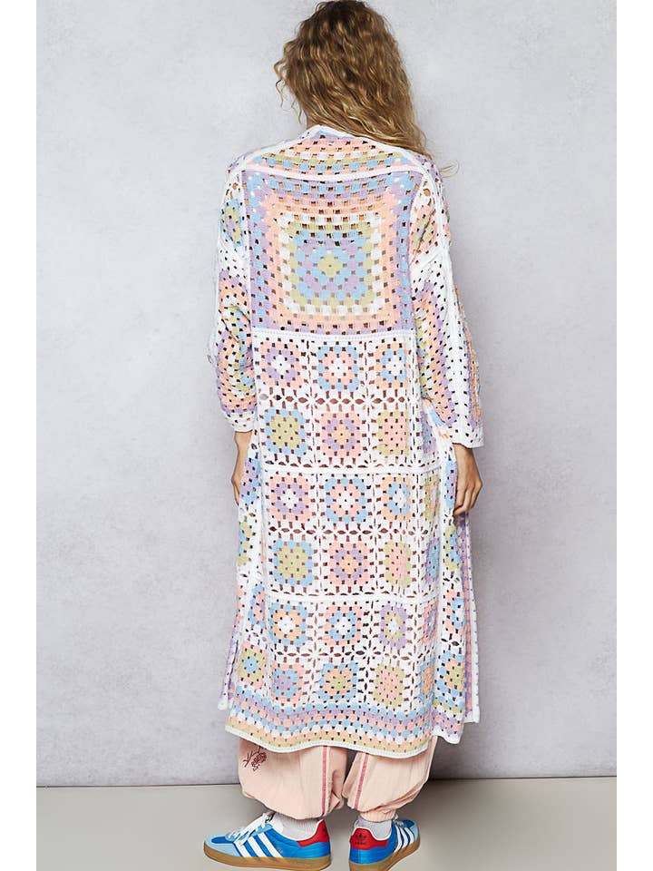 Pol Clothing - Wholesale Cardigan - Women's - Long Sleeve Crochet Various Colors Cardigan14