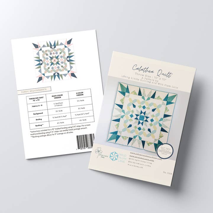 Wild Plum Lane - Wholesale Sewing Needles - Calathea Quilt Pattern - Printed4