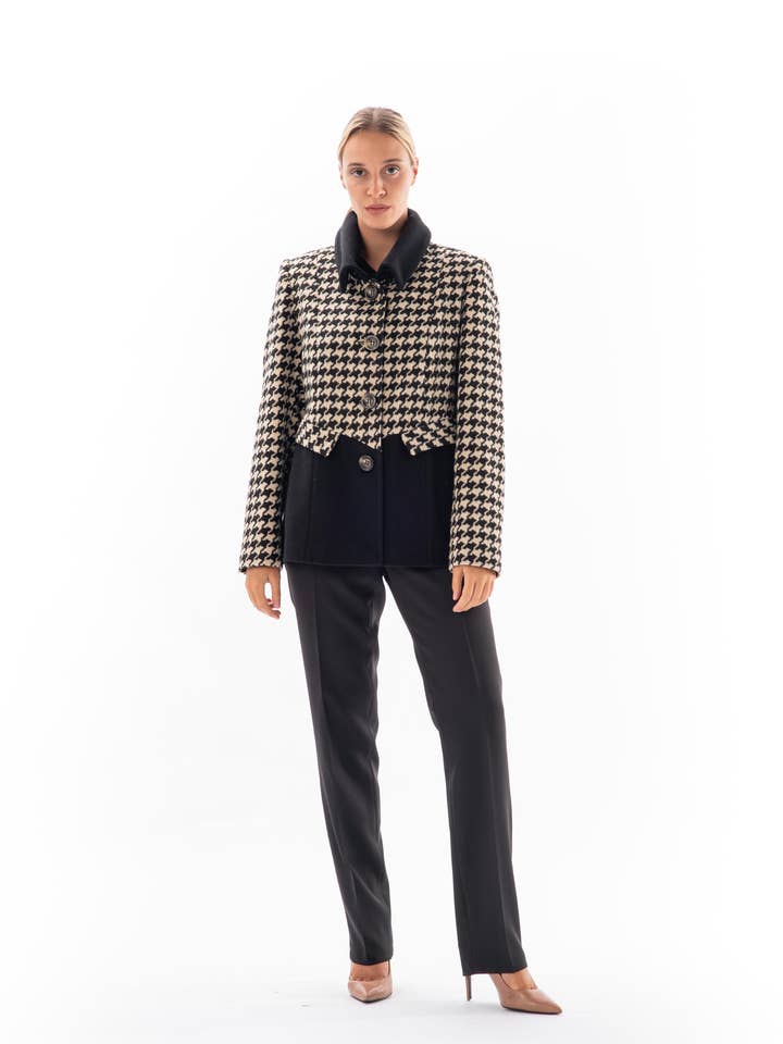 Pied-de-poule Wool Jacket for wholesale by VIDAL MODES