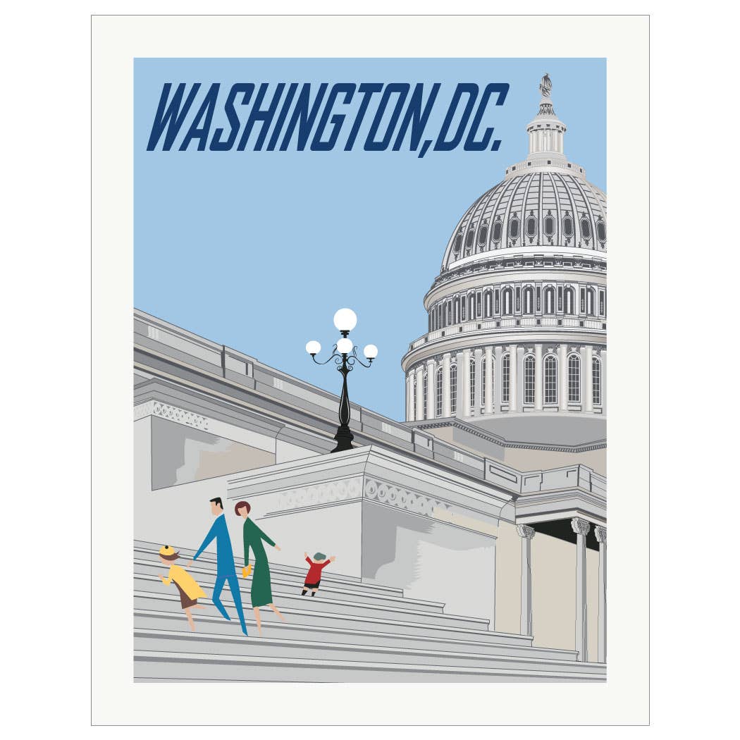 Fridgedoor - Wholesale Magnet - 2.5'' x 3.5 Family Visiting DC's US Capital Building Magnet0