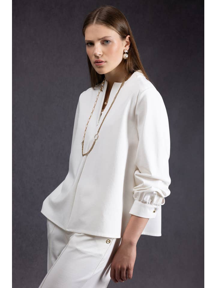 Lanidor - Wholesale Blouse - Women's - Concealed zip blouse (454160-10)