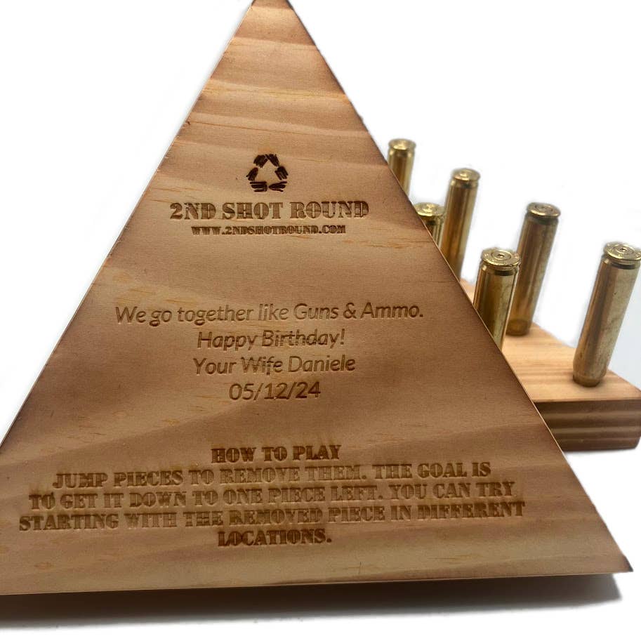 Vermont Cut Coins & 2nd Shot Round - Wholesale Board Game - Triangle Peg Game, Cracker Barrel Brain Puzzle, Man Cave,5