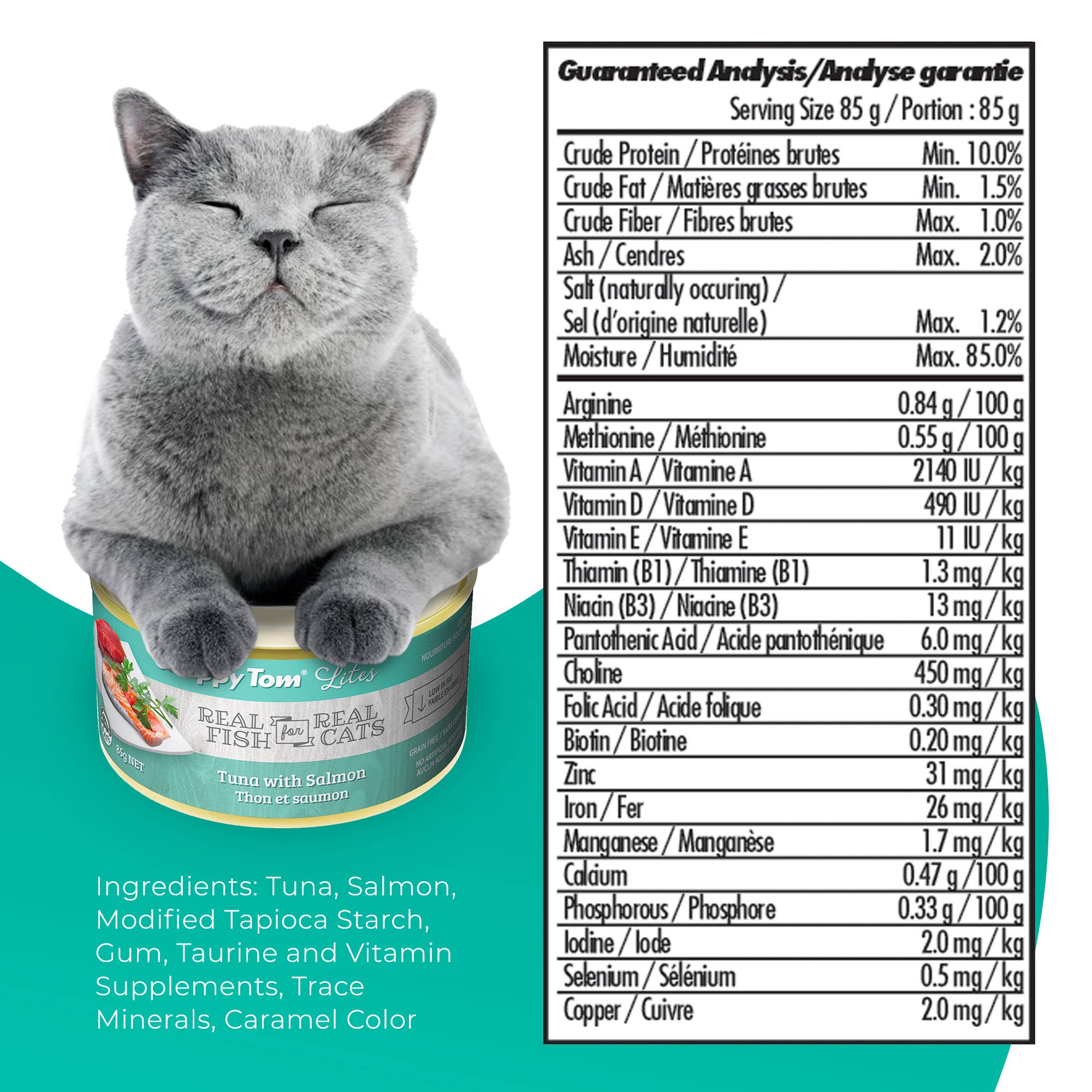 Snappy Tom Pet Supply - Wholesale Pet Food - Cat - Snappy Tom Lites® 3oz - Tuna with Salmon6