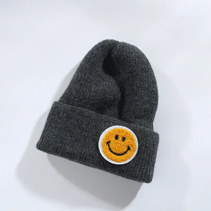 Sweet Cherry Sky - Wholesale Beanie - Women's - Smiley Face Beanie Cap Hat Assorted Colors6