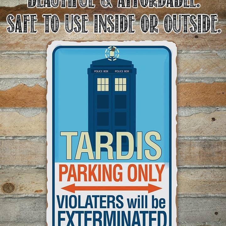 Lone Star Art Metal Signs - Wholesale Sign - Garage Sign | Tardis Parking Only6