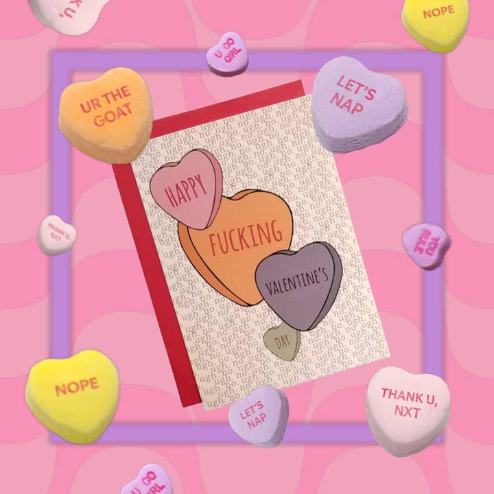 Thanks You're Welcome - Vendita all'ingrosso Biglietti per San Valentino - Buon Fottuto San Valentino - Biglietto d'Auguri 5x73