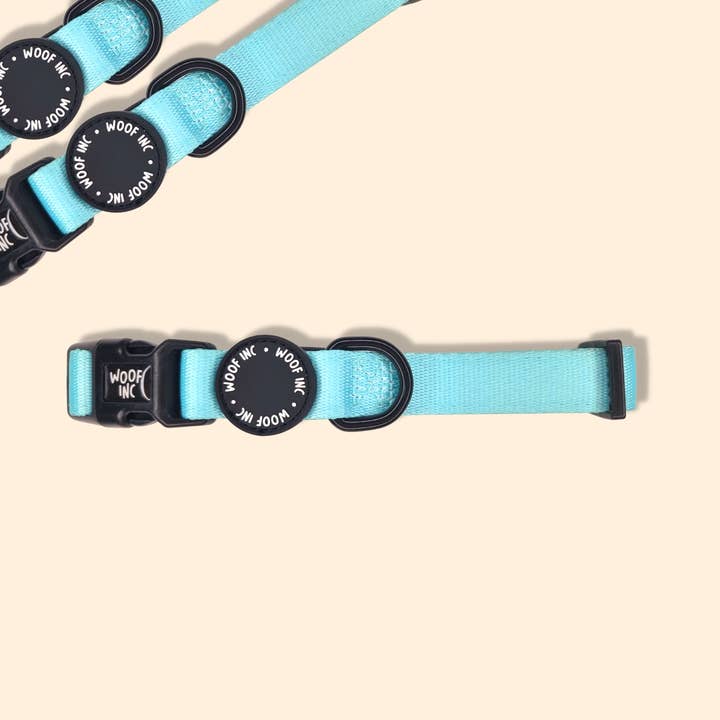 Effen mintgroene hondenhalsband verstelbaar voor wholesale door WOOF INC