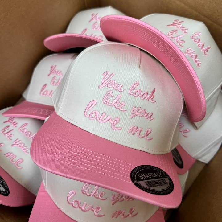 KENZKUSTOMZ - Wholesale Trucker Hat - Women's - You Look Like You Love Me - Pink Vintage Trucker Hat