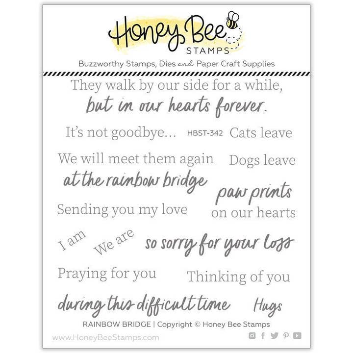 Honey Bee Stamps - Wholesale Rubber/Decorative Stamp - Rainbow Bridge - 4x4 Stamp Set