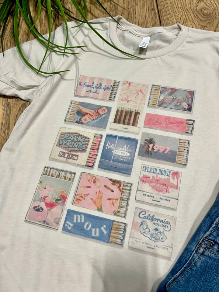 Willow Poppy - Wholesale T-Shirt (Graphic) - Women's - Vintage Match Box Graphic Tee