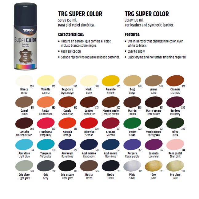 Shoe Shoe Products Australia - Wholesale Shoe polish – Unisex - TRG Super Colour Spray 150ml0