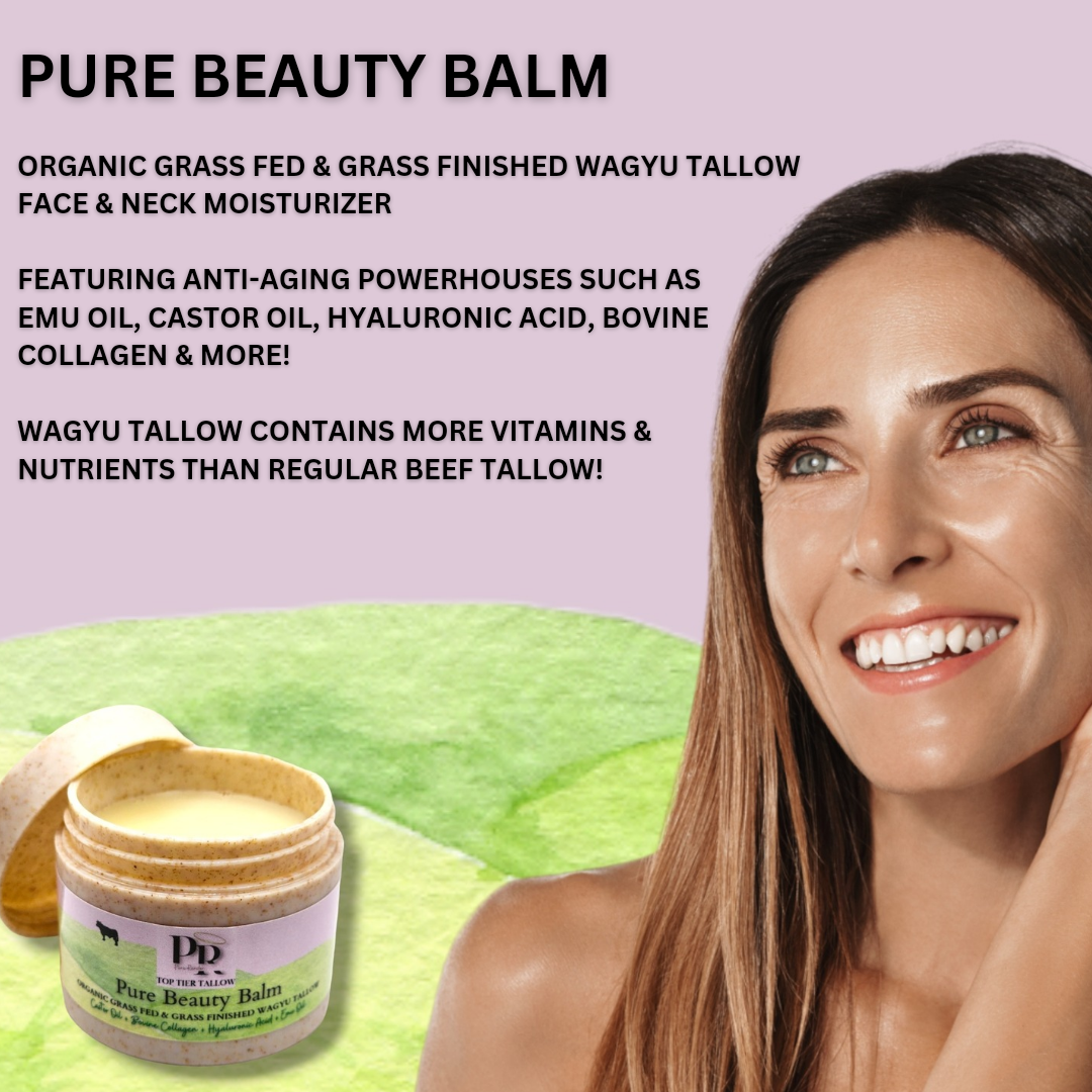 Pure Render Tallow - Wholesale Facial Moisturizer - Tallow Beauty Balm, Organic Wagyu Tallow2
