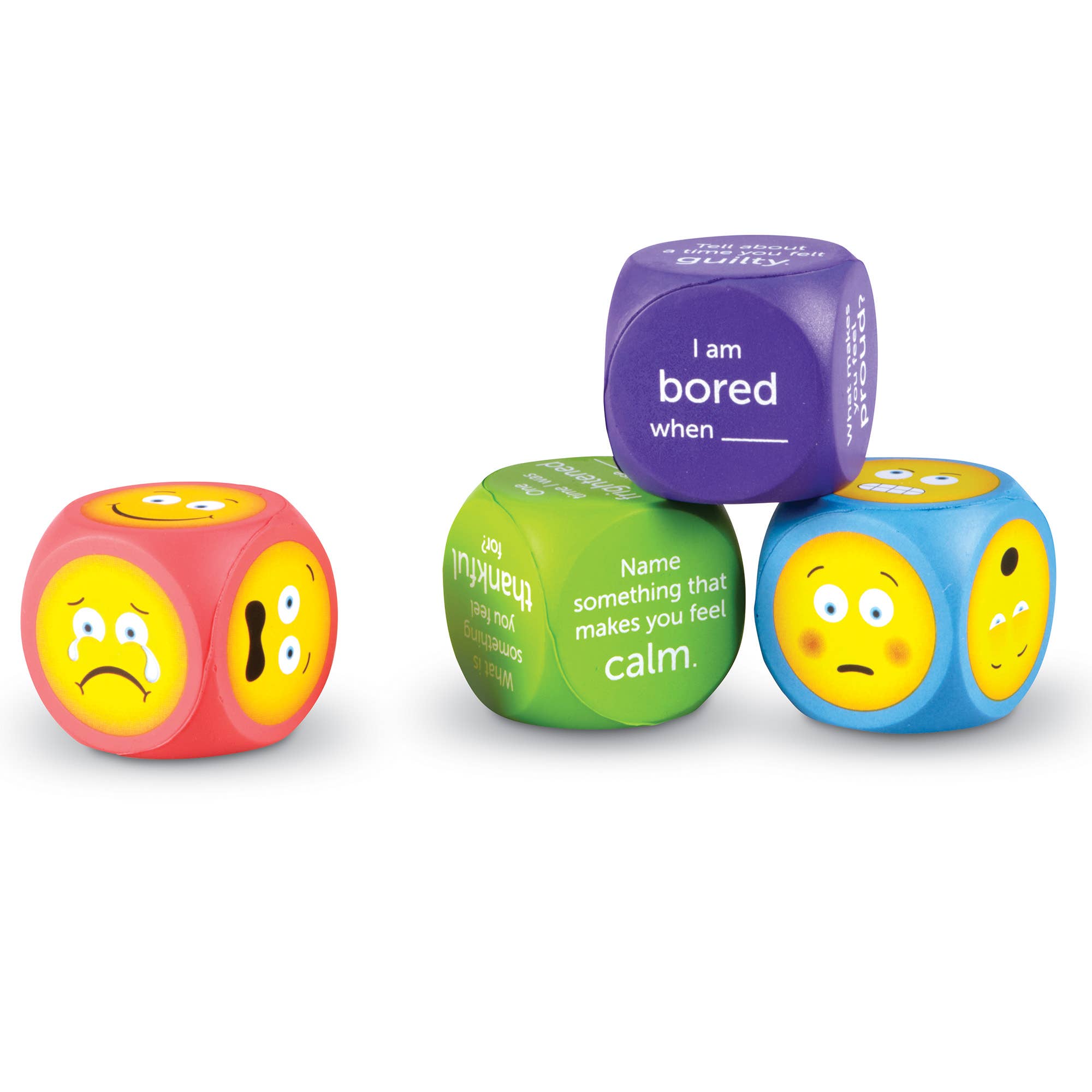 Learning Resources - Wholesale Toy Set - Kids - Emotion Cubes Set Of 4 (Questions And Emoji)5