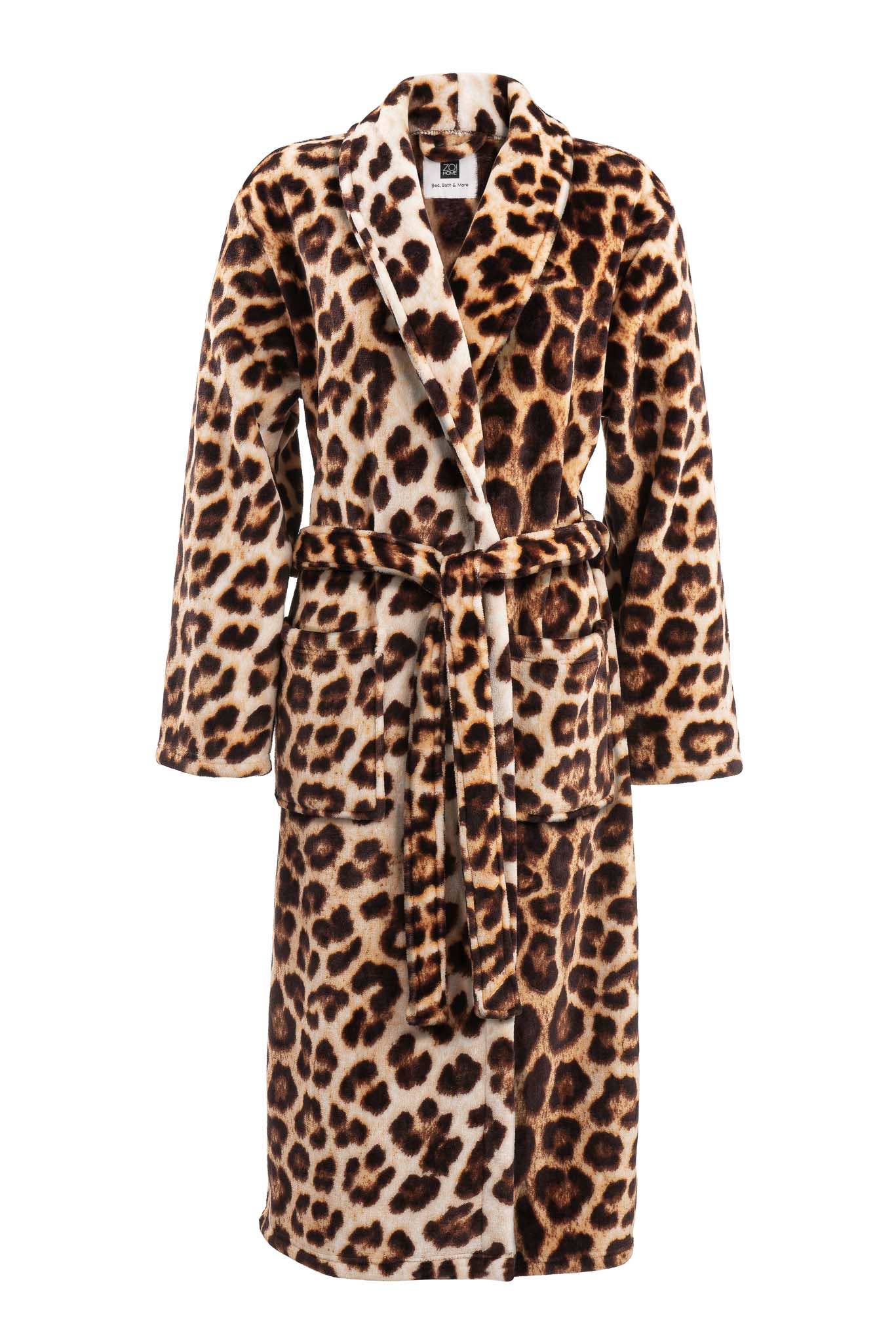 Heckettlane - Wholesale Robe - Unisex - Leopard Long Bathrobe M Brown3