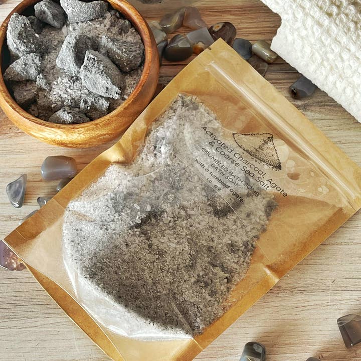 Rage Gems & Jewelry - Wholesale Bath Soak/Milk - Activated Charcoal, Agate & Coarse Sea Salt Bath Soak 3