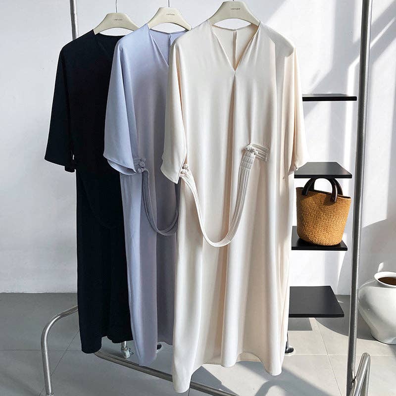 Marayn - Vente Robe – femme - 2025 NOUVELLE Robe Noeud Élégante Moderne Chic Touche Chinoise71