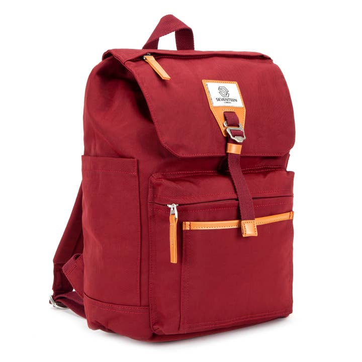 Fulham Backpack - Burgundy for wholesale by SEVENTEEN LONDON