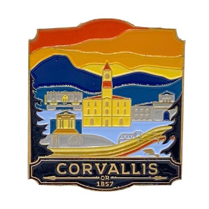 Corvallis - Großer Emaille-Pin für den Großhandel von Landmarks Unlimited