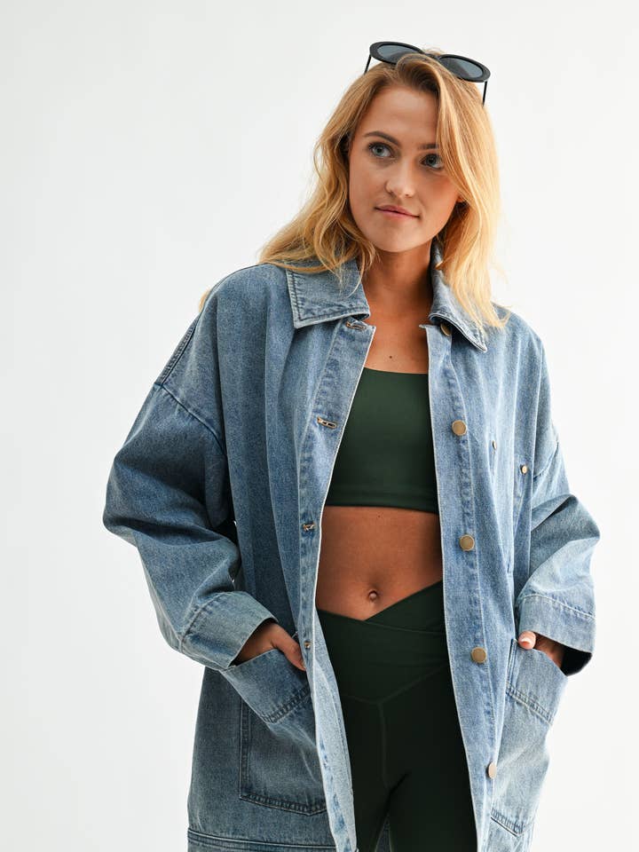 Boxy-Cut Denim Jacket for wholesale by Mono B