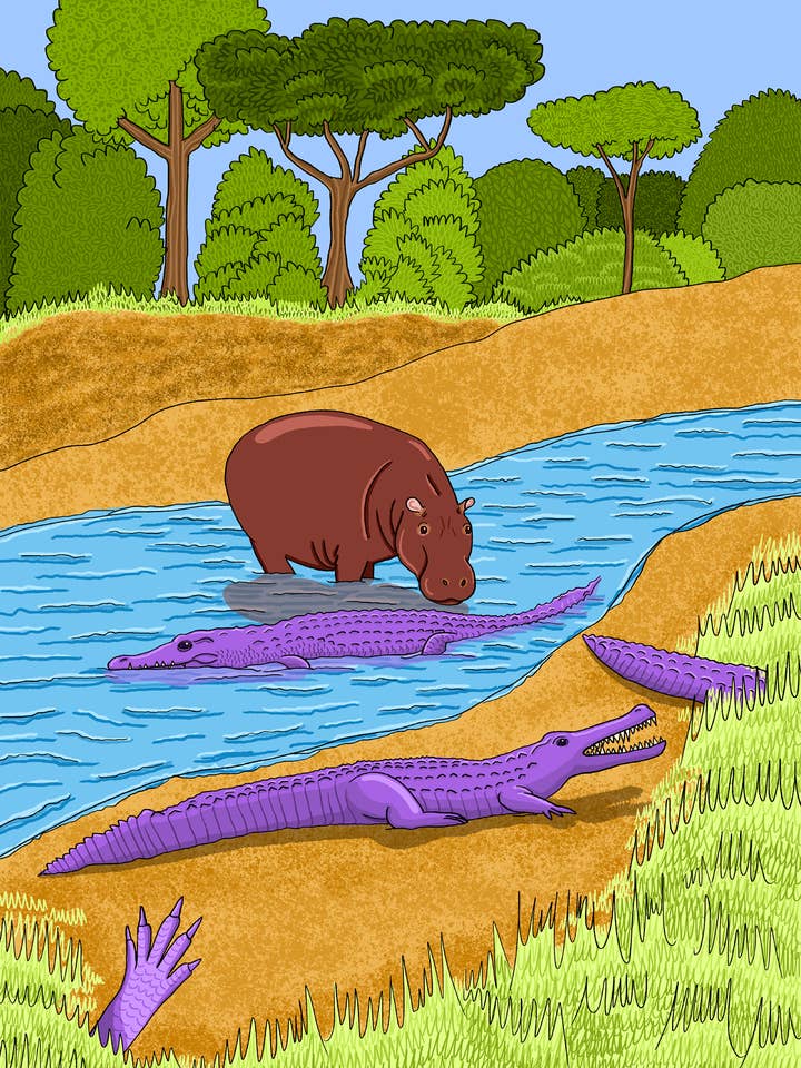 Krokodillen en nijlpaard for wholesale by Gigi van Grevenbroek
