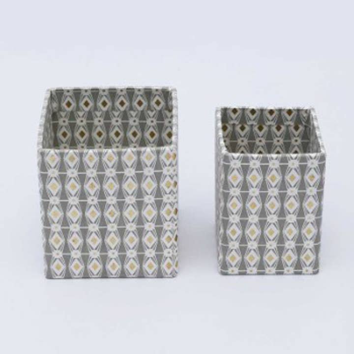 ExpoBazaar – wholesale Pen & pencil holder – Pen Holder | Geometric Square Pen Stand | Set of 22