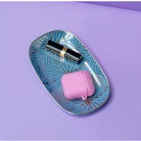 Bandeja colectora Talianna Lily Pad, azul cielo y oro para venta al por mayor de ANNA New York